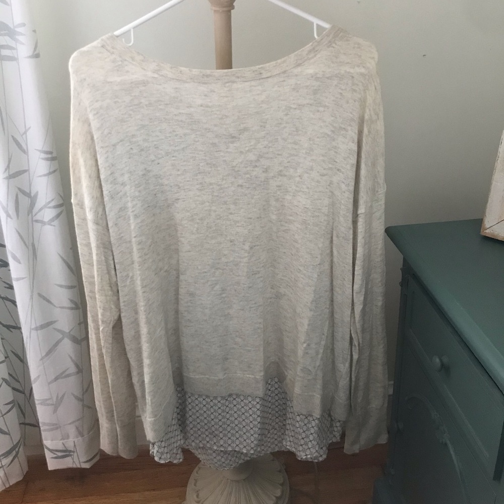 Loft sweater with built in blouse